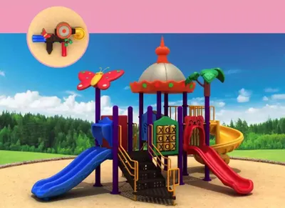 Immagine prodotto di Giardino area bambini Torre di arrampicata Torre di gioco con scivoli Casetta da gioco
