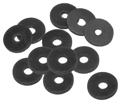 Produktbild von 12 Gummiringe, schwarz, 5 mm Innendurchmesser, 18 mm Außendurchmesser, 2 mm dick