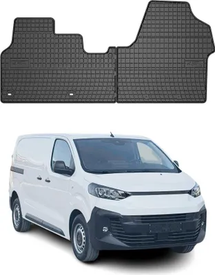 Image de Tapis de Sol pour Fiat Scudo 2016-2025 Convient à 1ème rangée Noir Caoutchouc
