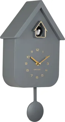 Produktbild von Karlsson - Wanduhr Solo Color Cuckoo - Grau - 6x21,5x41cm