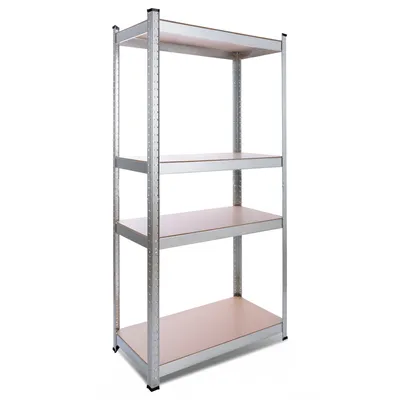Produktbild von AREBOS Schwerlastregal 160x80x40cm 320kg Tragekraft 0,7mm 4 MDF-Platten Regal Lagerregal Kellerregal Steckregal Werkstattregal verzinkt ohne Schrauben