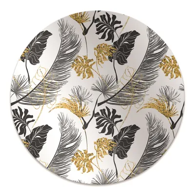 Produktbild von Rundmatte - Stuhlunterlage Bürostuhlunterlage - Rund Ø 100 cm - Bodenmatte - Fußmatte - Goldenes tropisches