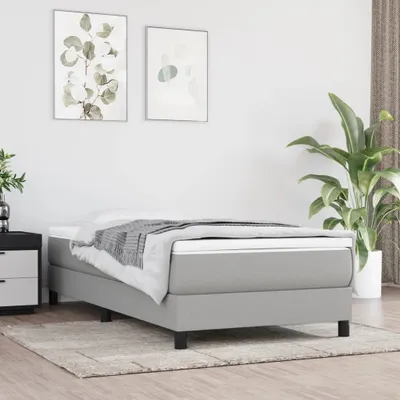 Produktbild von vidaXL Boxspringbettgestell Hellgrau 90x200 cm Stoff