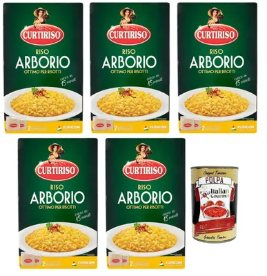 Produktbild von Curtiriso Italian Gourmet Riso Arborio cremiger Risottoreis aus Italien 5 x 1kg