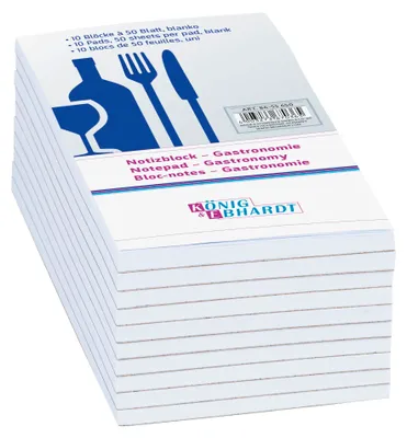 Produktbild von K&E Notizblock Gastronomie 50 Blatt 10er 8655650