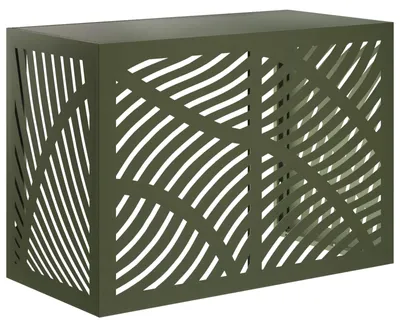 Zdjęcie produktu dla vidaXL Osłona klimatyzacji oliwkowozielona 100 x 50 x 70 cm stalowa