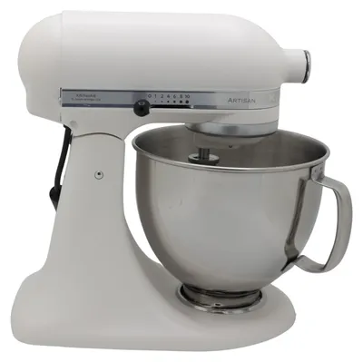 Produktbild von KitchenAid 5KSM125EPL, Standmixer, Cremefarben, Kneten, Mixen, 1,45 m, 4,7 l, Porcelain White