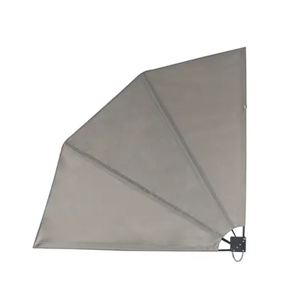 Produktbild von SVITA Balkonfächer klappbar Sichtschutz Balkon 140x140cm Wandmontage Hellgrau