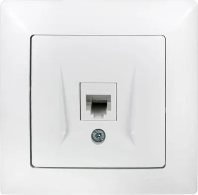 Produktbild von Gunsan Visage Telefon Steckdose 1-fach CAT3 Weiss