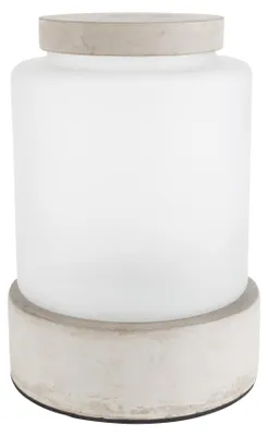 Produktbild von Zuiver Reina Vase mit integriertem LED-Licht, Akku und 4 Lichtmodi, Ø 21,5 cm, H 32 cm