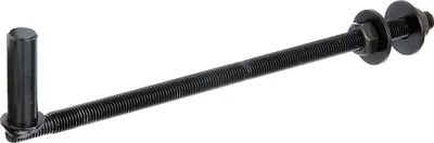 Produktbild von Alberts Kloben zum Durchschrauben J-Haken, für Pfosten  schwarzer Tauchlack |Dornmaß Ø16 mm  Länge 315 mm  2er Set