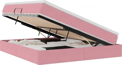 Obrázok produktu pre Postel s úložným prostorem a matrací Ružová 160 x 200 cm Zamat