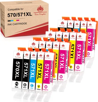 Produktbild von 20x Druckerpatronen PGI-570 XL CLI-571 XL für Canon Pixma TS5050 TS6050 MG5750 MG6850