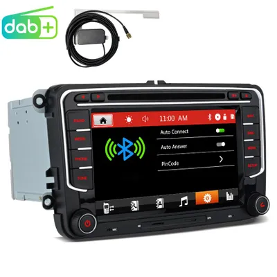 Produktbild von Windows CE Autoradio für VW Passat, Golf, Tiguan, Skoda – DVD, Navi, DAB+ INKL. Antenne, CANBUS, Freisprechen
