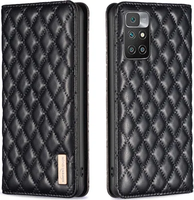 Produktbild von Redmi 10 Hülle, Elegant Bookstyle Flip Leder Kartenfächer Schutzhülle mit Ständer für Xiaomi Redmi 10 Schwarz