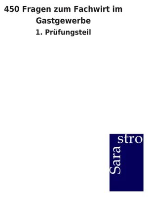Produktbild von 450 Fragen zum Fachwirt im Gastgewerbe