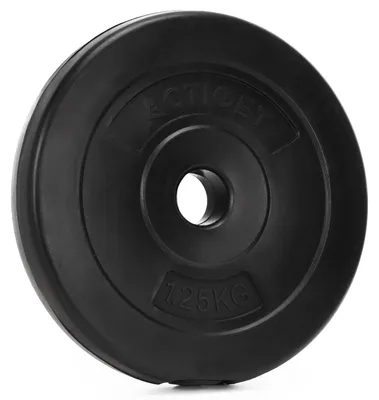 Productafbeelding van Halterschijf | 1 x 1,25 kg | Kunststof | Zwart | 31 MM