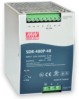 Image de MEAN WELL Alimentation à découpage SDR-480-24, 24 V-/20 A