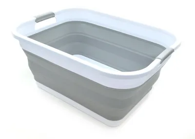 Obrázok produktu pre 41-litrový plastový košík na prádlo, skladací, určený na domáce použitie