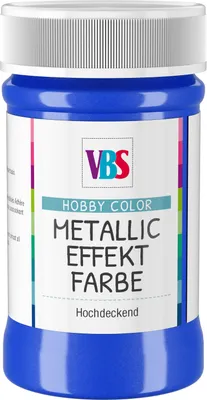 Produktbild von VBS Metallic Effektfarbe, 100ml Metallic-Blau