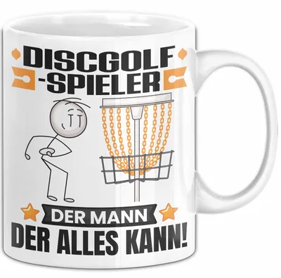 Produktbild von Discgolf-Spieler Tasse Geschenk für Discgolf-Spieler Der Mann Der Alles Kann Geschenkidee zum Geburtstag (Weiß)