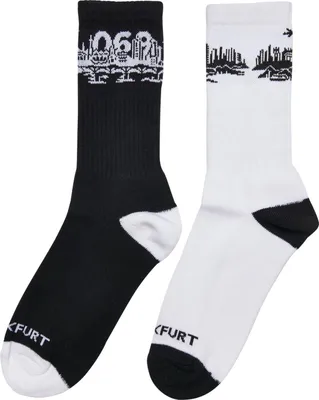 Obrázok produktu pre Príslušenstvo Mister Tee MT2311 | Major City 069 Ponožky 2-pack - Farba: čierna/biela - Veľkosť: 43-46