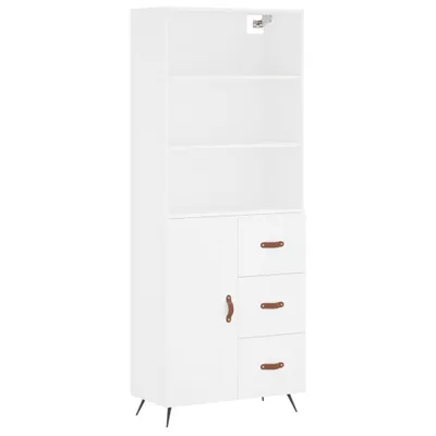 Image de Buffet haut Blanc 69,5x34x180 cm Bois d'ingénierie
