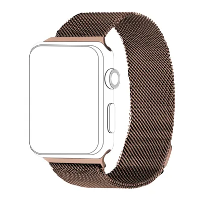 Produktbild von topp Mesh Armband für Apple Watch 38/40mm grau, Farbe:Rosegold