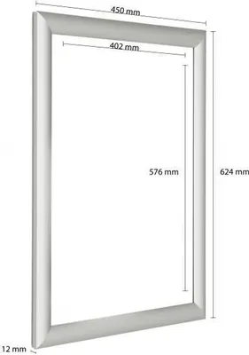 Produktbild von FireProtection-Klapprahmen 25mm Gehrung A2 silber
