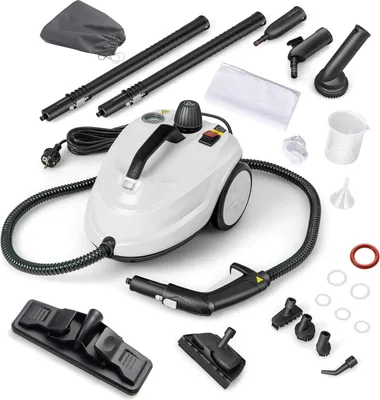 Produktbild von GOPLUS Dampfreiniger 2000 W, Reinigungsmaschine mit 1,8 L Tank, 108 m² Flächenleistung, 8 Min. Aufheizzeit, Dampfbesen mit professionellem Zubehörset
