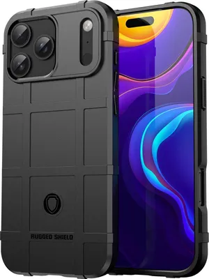 Produktbild von Mobigear Rugged Shield iPhone 17 Pro Max Hülle Flexibles TPU Backcover Stoßfest - Schwarz