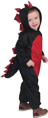 Image de Costume enfant dragon noir et rouge 98