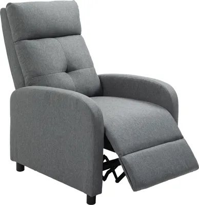 Produktbild von Relaxsessel, Fernsehsessel mit Liegefunktion, TV-Sessel mit Leinenoptik, Gepolstert Liegesessel mit Taschenfederkern, Ruhesessel bis 150 kg belastbar für Wohnzimmer, Grau