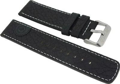 Produktbild von s.Oliver Uhrenarmband 22mm Leder schwarz Kontrastnaht > SO-1733-LQ
