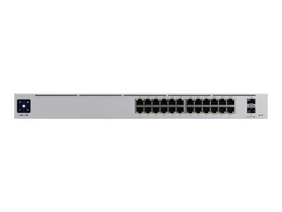 Zdjęcie produktu dla Ubiquiti UniFi USW-PRO-24-POE-AU, Zarządzany, L2/L3, Gigabit Ethernet (10/100/1000), Obsługa PoE, Możliwości montowania w stelażu, 1U