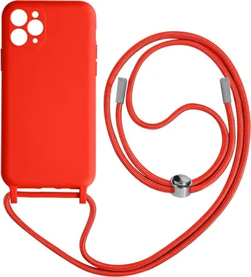 Produktbild von Avizar, Schutzhülle mit 80cm langer Nylonkette für Apple iPhone 11 Pro, Rot