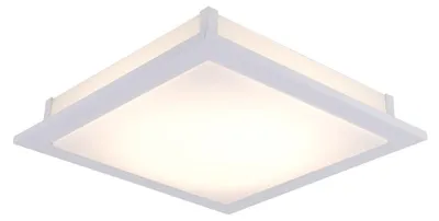 Produktbild von LED Deckenleuchte, Stahl, Glas, weiß, L 38,5 cm