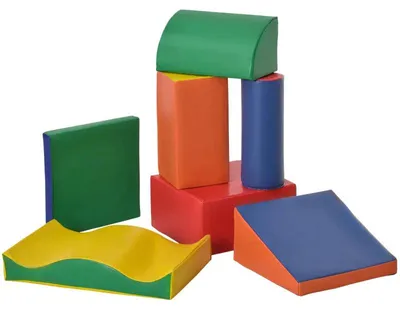 Image de Jeu de construction en mousse pour enfants – 7 blocs | Couleur : multicolore