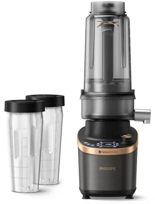 Produktbild von Philips Standmixer 7000 Series ProBlend inkl. 2 Trinkflaschen, 1.8 L, 1500 W, Metall/Glas (HR3770/10)