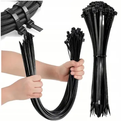 Obrázek produktu pro Kabelové stahovací pásky 7,6x500mm černé 50ks