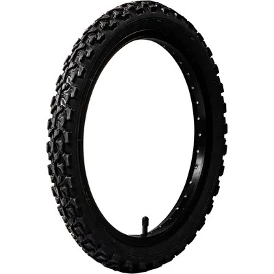 Produktbild von DSI Fahrradreifen MTB Fahrrad Mountainbike 2 Reifen 16 x 1,75" schwarz mit 2 Schläuchen AV