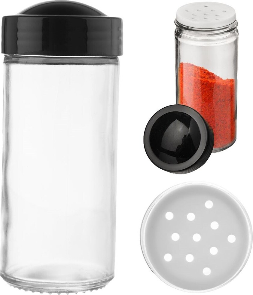 Orion Gewürzdose Gewürzglas Salzstreuer Pfefferstreuer mit Streueinsatz Schraubdeckel 10x4 cm
