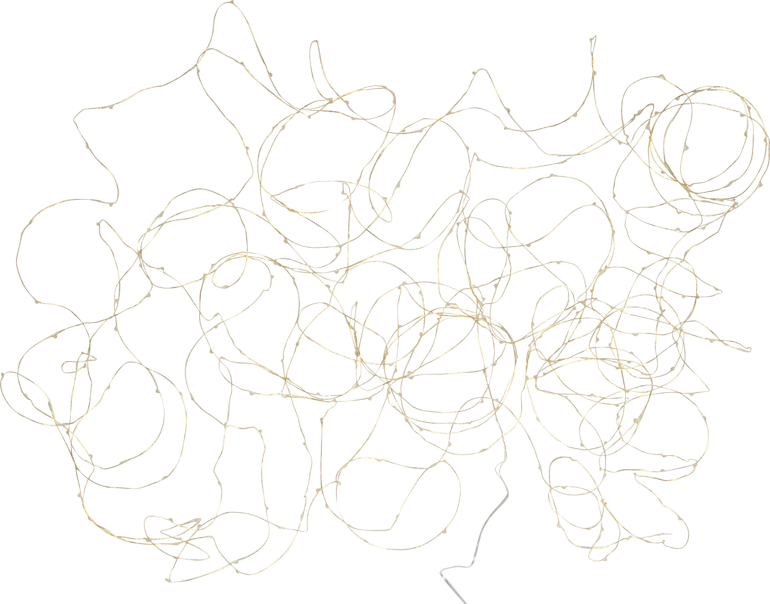 J-Line Weihnahchtsbeleuchtung Draht 30M Gold 300 Led Warm Weiß