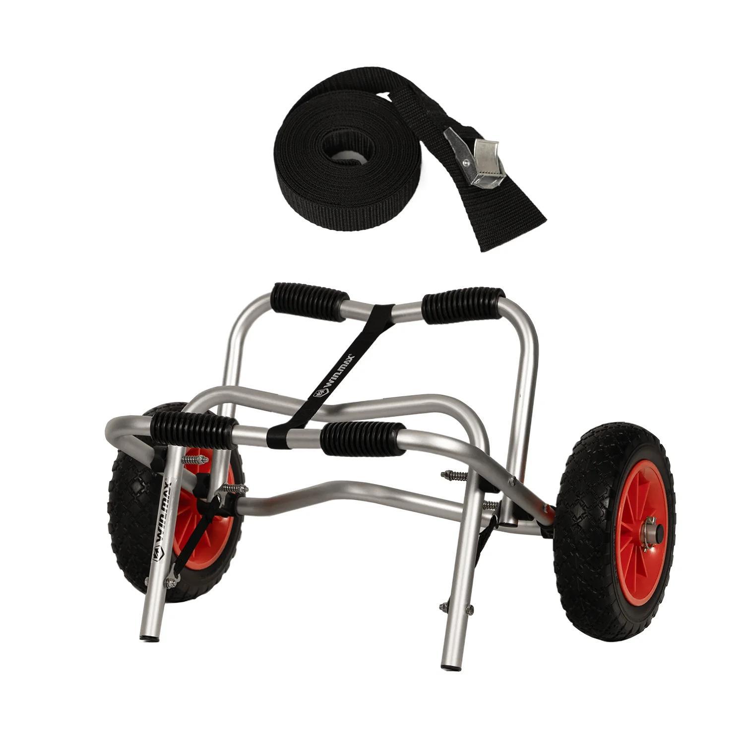 WIN.MAX Verstellbarer Alu Kanuwagen mit Stütze