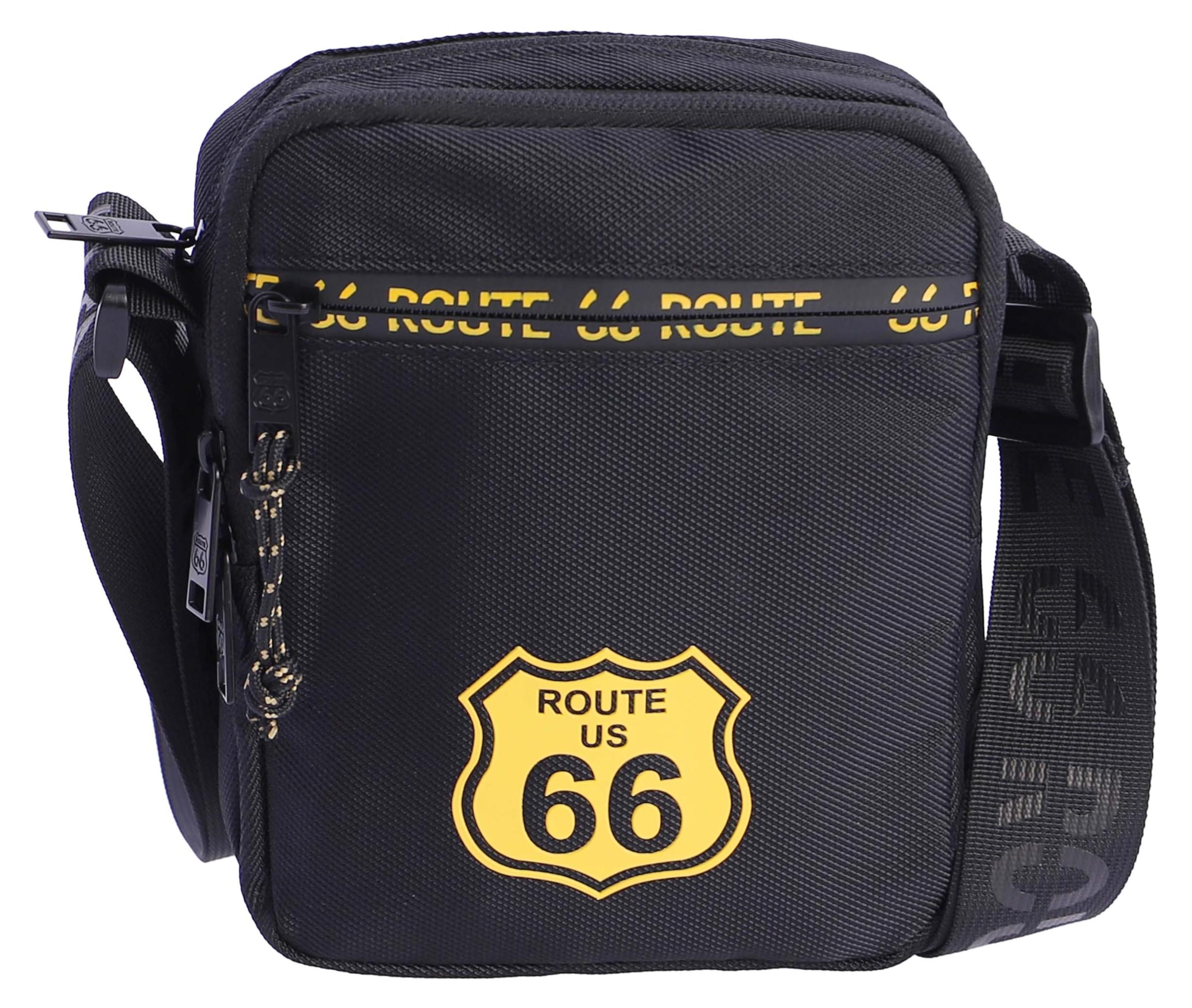 Route 66 – Herren-Umhängetasche mit 3 Taschen – Umhängetasche für Herren – Umhän