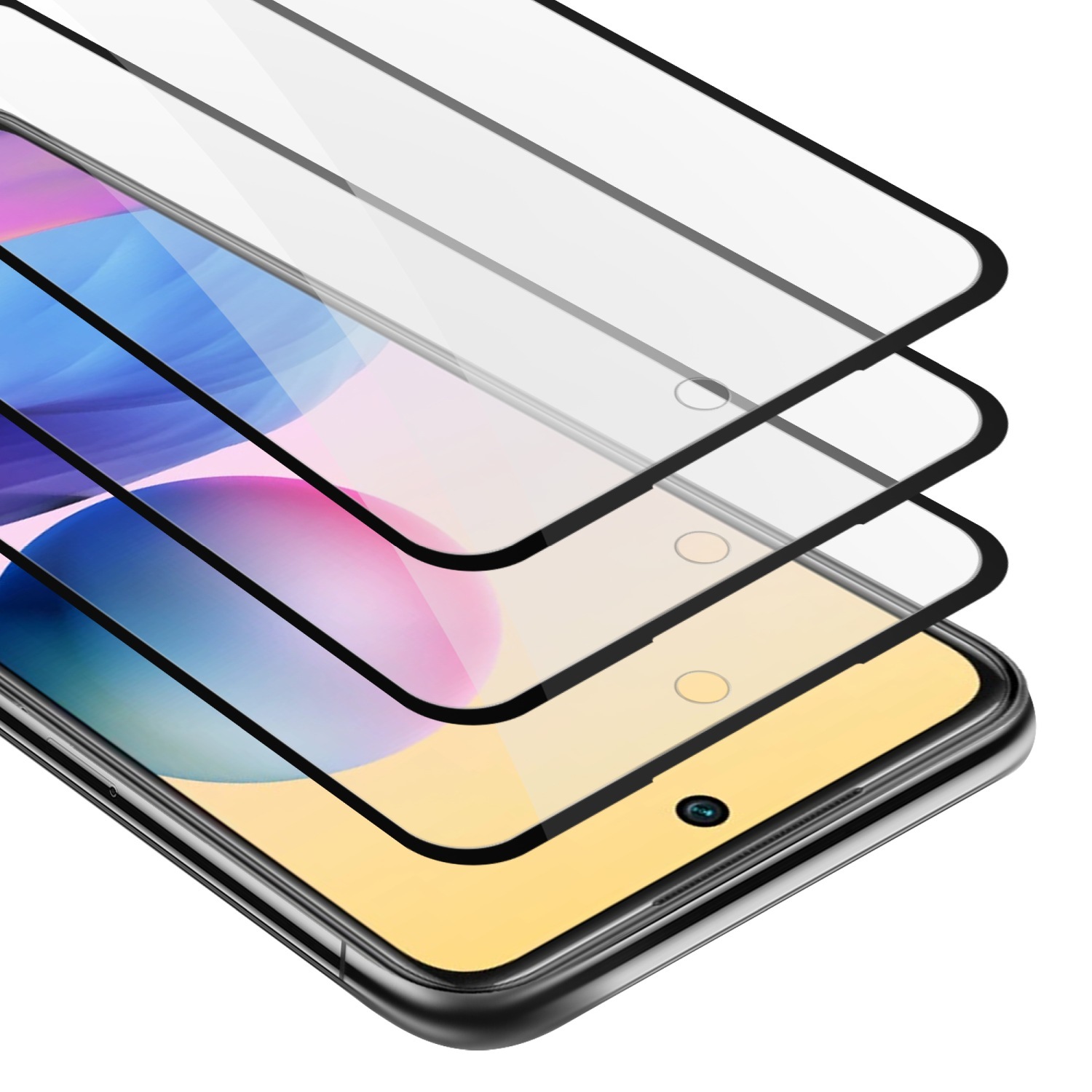 Cadorabo Display-Schutzglas Für Xiaomi Mi MAX 2 – 3er Pack, 9H Härte, Vollständiger Schutz