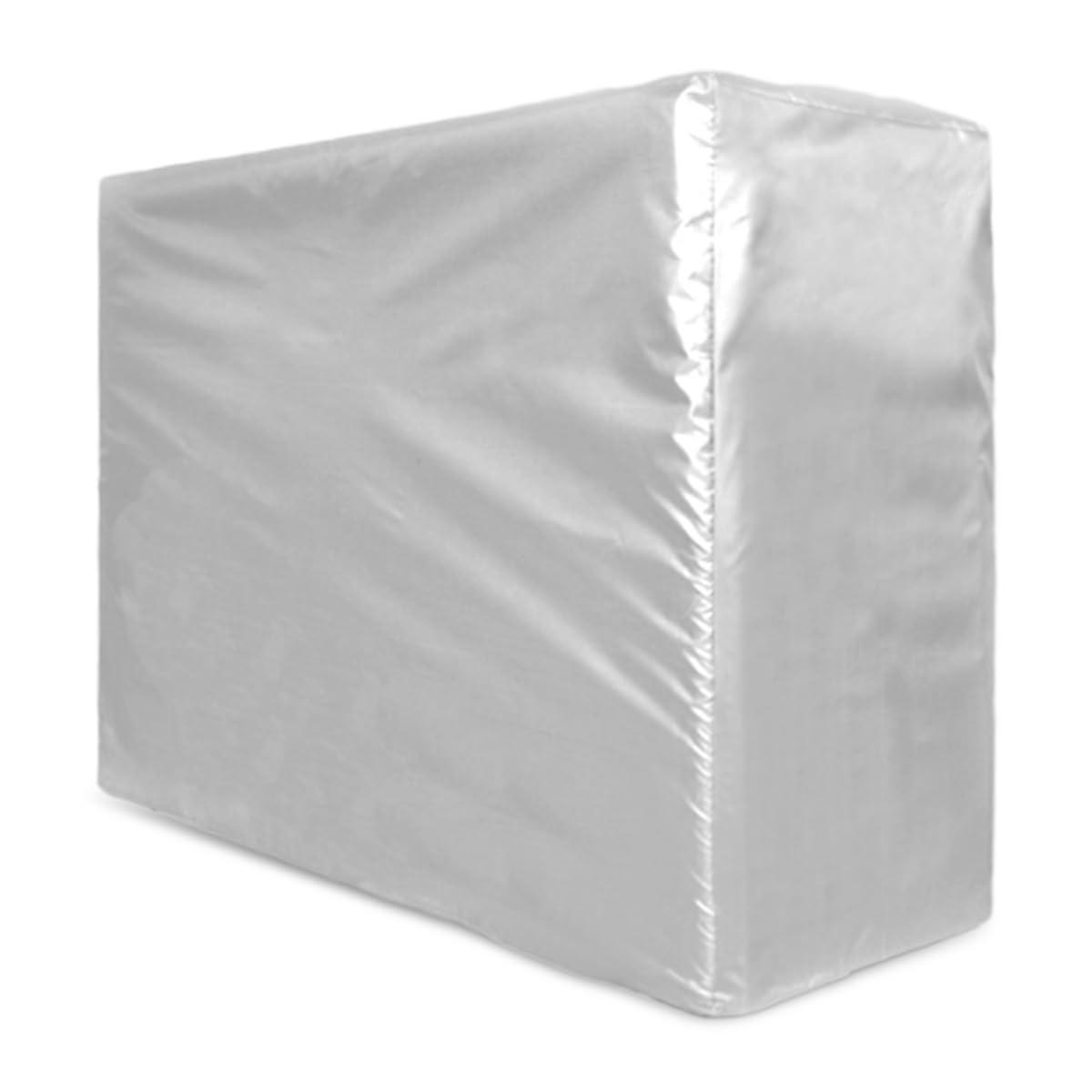 Slyrun Außenklimaanlage Abdeckung,Klimaanlagenabdeckung,84 X 57 X 32 cm, Für Klimaanlage, Staubdicht, Schneefest, Sonnenschutz (Silber) KAUF-QYSP-HC1829-029