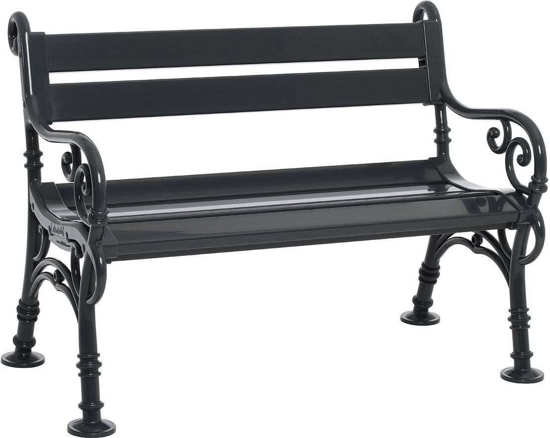 Blome Landhausbank Linderhof 2-Sitzer, mit 6 Profilträgern & 6 Kunststoff- Mehrkammerprofilen in Sitz- und Rückenteil, Graphitgrau 42009