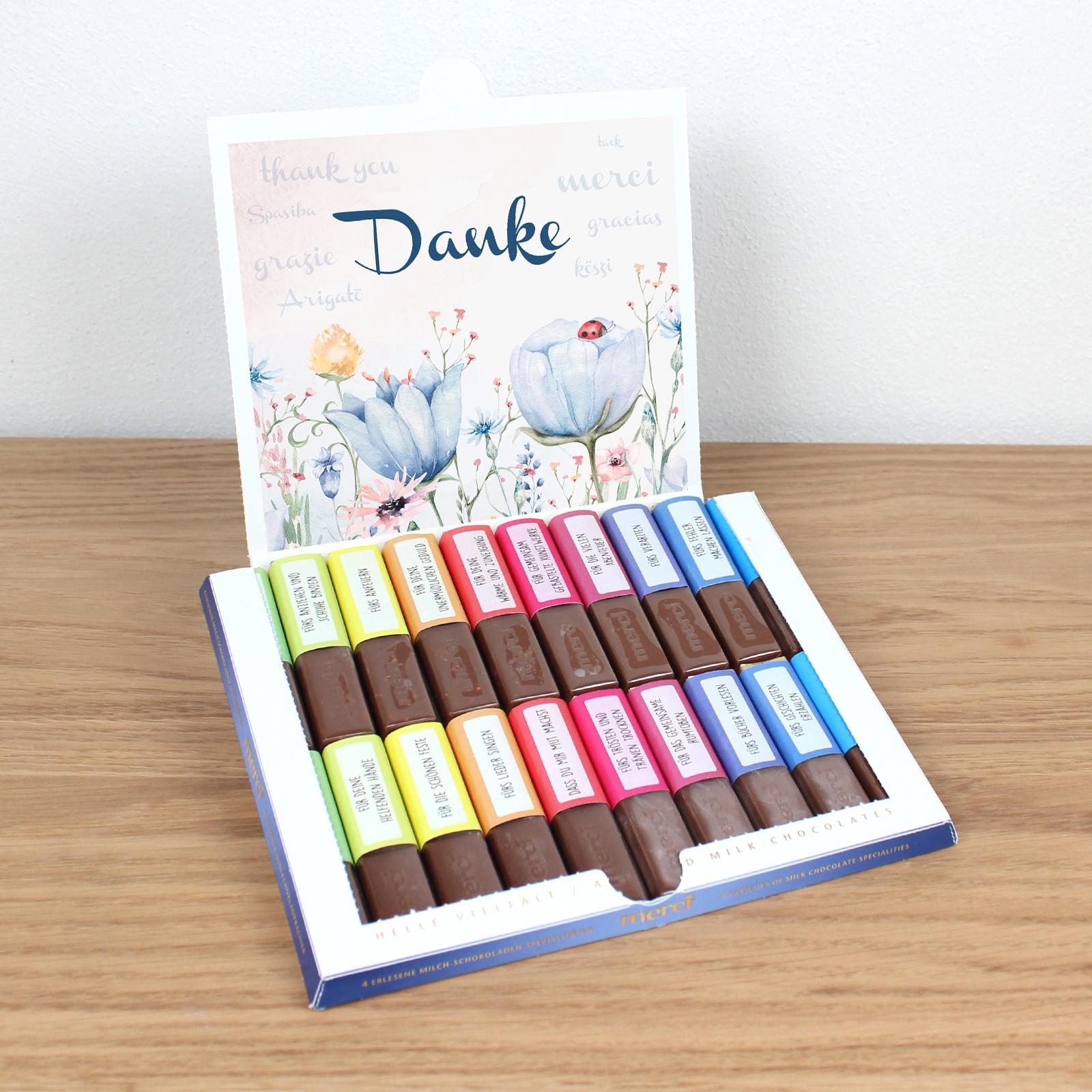 nikima AUFKLEBER SET - Merci Danke Blumen Abschiedsgeschenk Kita Erzieher D-03-01-1