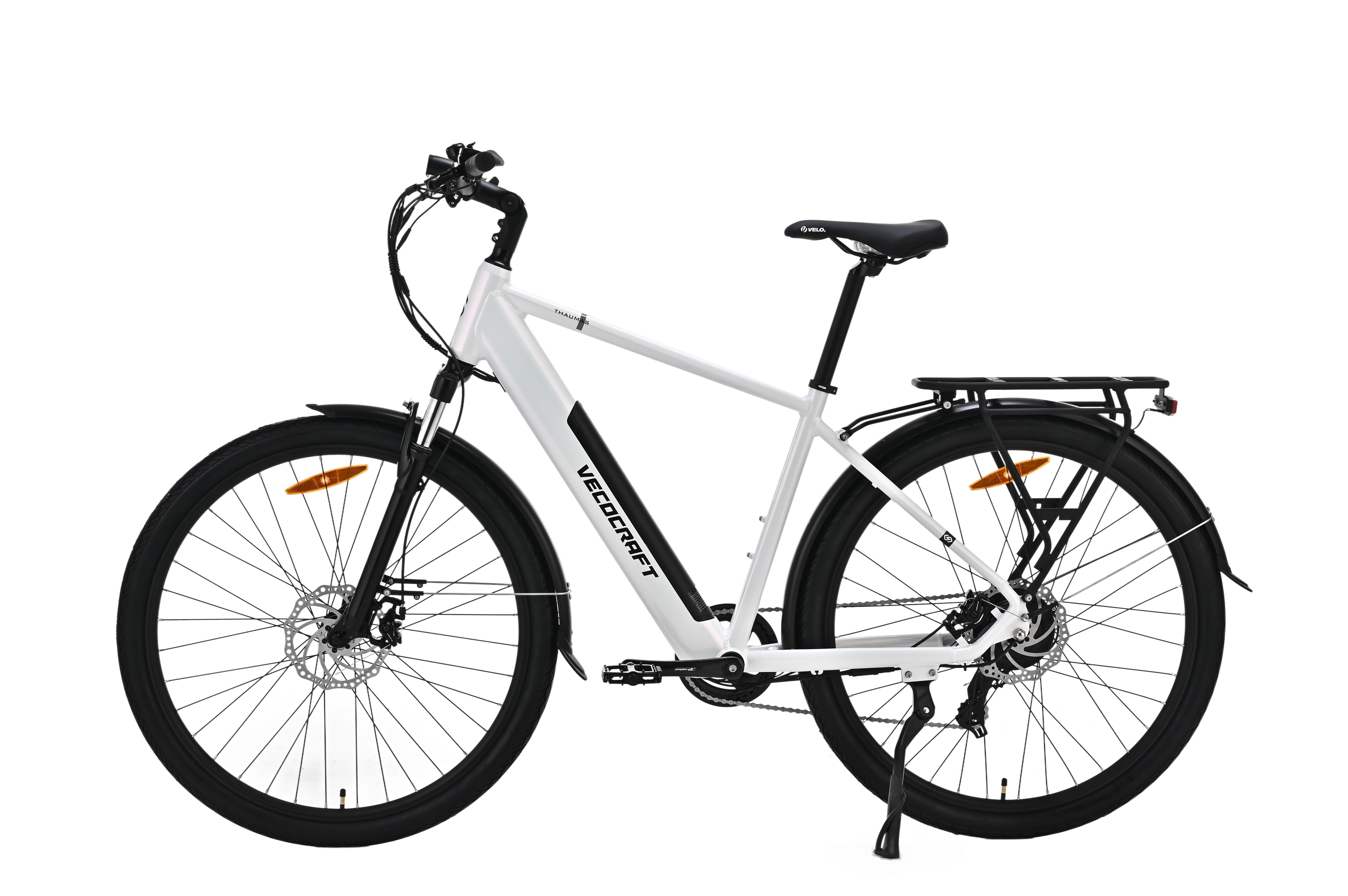 VECOCRAFT THAUMAS 28-Zoll E-Bike 36V 10,4 Ah 100 km Reichweite mit maximalem Komfort und Reichweite in Weiß